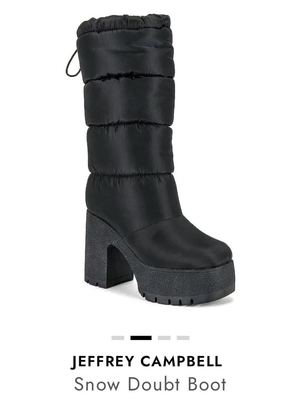 Jeffrey Campbell Black Quilted Platform Snow Boot